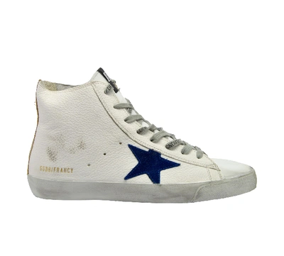 Shop Golden Goose White Leather Hi Top Sneakers