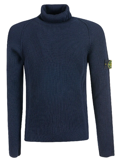 Shop Stone Island Blue Sweater