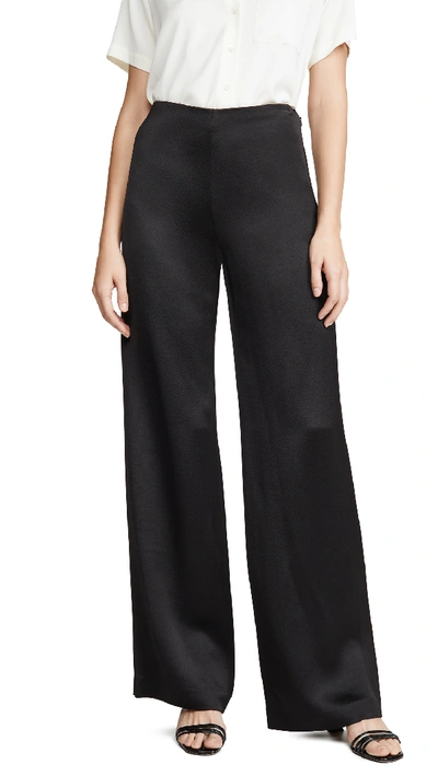Shop Theory Clean Wide Leg Pants In Black