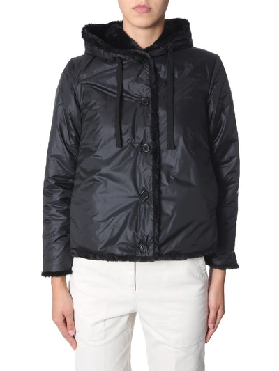 Shop Aspesi Black Polyamide Outerwear Jacket