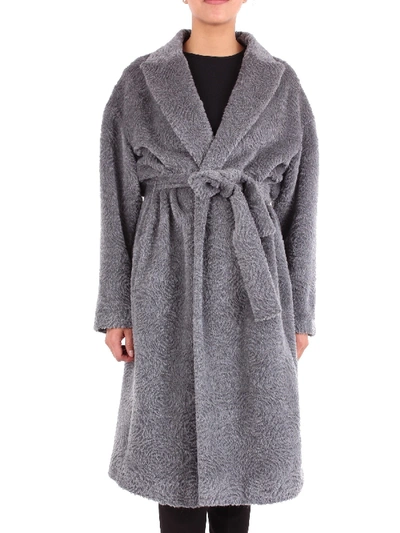 Shop Alessandro Dell'acqua Grey Wool Trench Coat