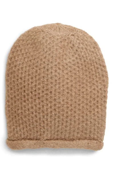 Shop Free People Dreamland Knit Beanie In Taupe