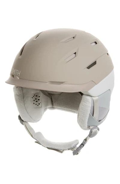 Shop Smith Liberty Snow Helmet With Mips In Matte Beige/ Vapor White