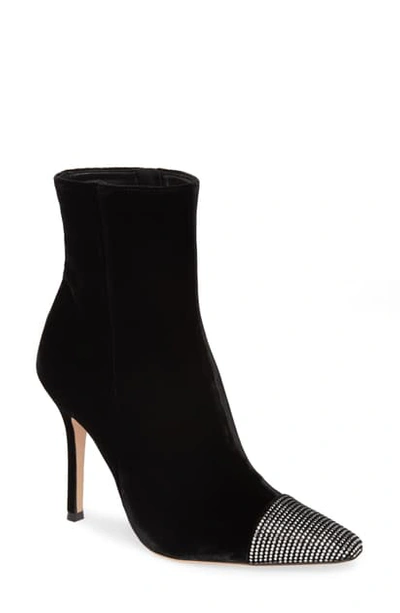 Shop Gianvito Rossi Crystal Embellished Bootie In Black