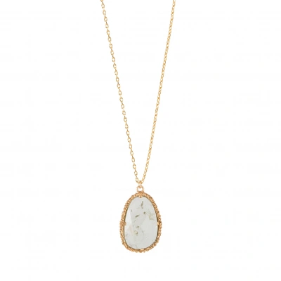 Shop Emma Israelsson Drop Green Necklace Bronze 76/80cm