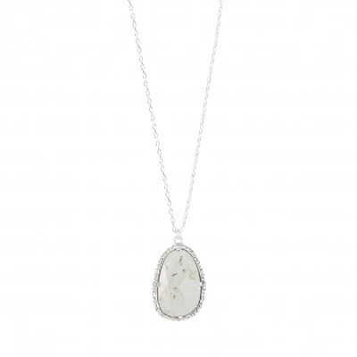 Shop Emma Israelsson Drop Green Necklace Silver 76/80cm