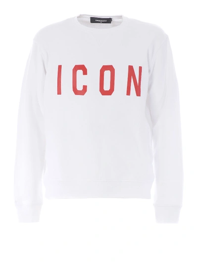 Shop Dsquared2 Icon Cotton Sweatshirt In White