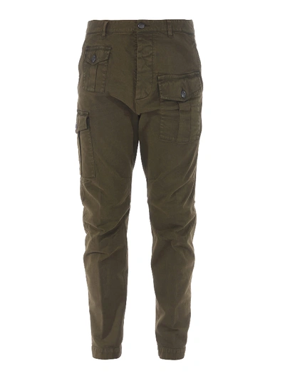 Shop Dsquared2 Sexy Cargo Trousers In Dark Green