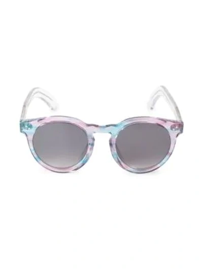 Shop Illesteva Leo Ii 50mm Oversized Round Sunglasses In Unicorn