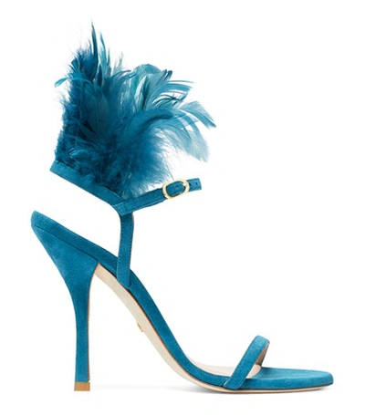 Shop Stuart Weitzman Ricki In Peacock Dark Turquoise Suede