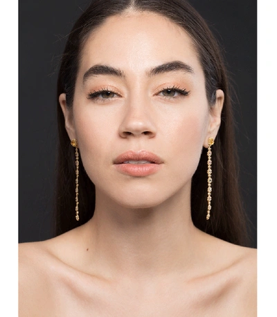 Shop Carla Amorim Colorful Serenade Beryl Earrings In Ylwgold