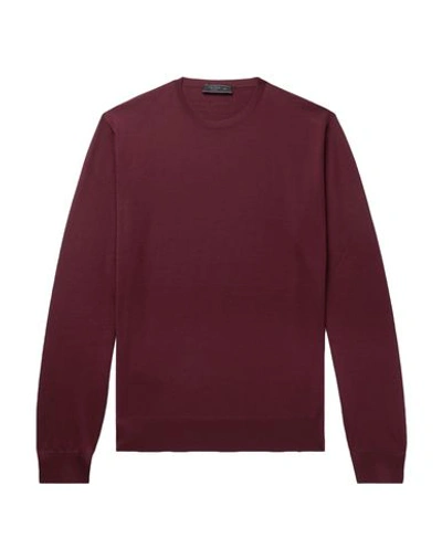Shop Prada Sweaters In Brick Red