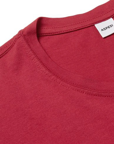 Shop Aspesi Man T-shirt Red Size M Cotton