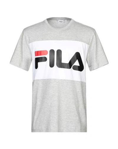 Shop Fila Man T-shirt Grey Size L Cotton