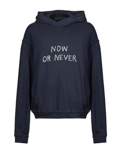 Shop Haider Ackermann Hooded Sweatshirt In Dark Blue