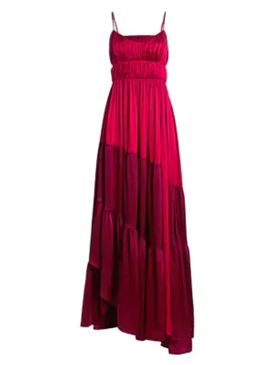 Shop Amur Women's Zaidee Dress In Brick Red