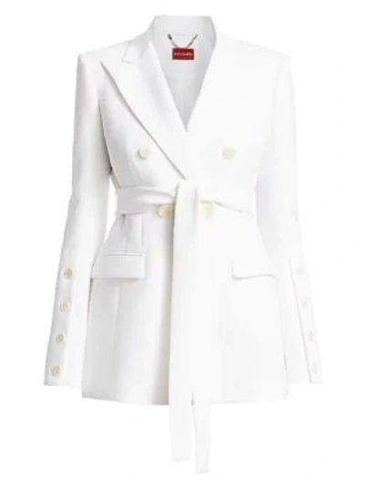 Shop Altuzarra Olivisi Belted Jacket In Optic White