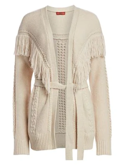 Shop Altuzarra Trailblazer Fringe Cardigan In Ivory