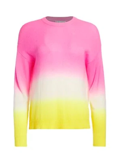 Shop Alice And Olivia Gleeson Dip-dye Pullover In Lavender Violet Neon Pink