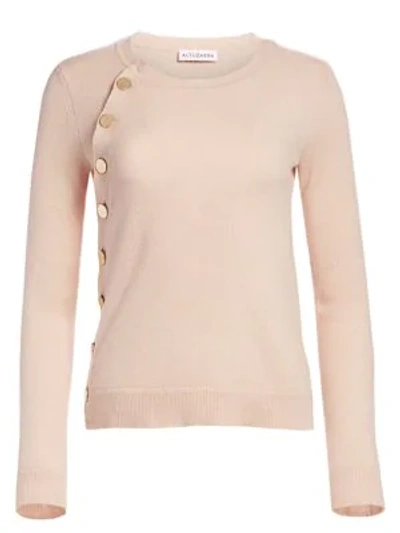 Shop Altuzarra Minamoto Button-trimmed Cashmere Sweater In Dusty Rose