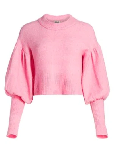 Shop Baum Und Pferdgarten Women's Romance & Rituals Coline Puff-sleeve Sweater In Begonia Melange