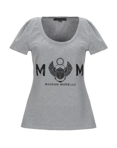 Shop Frankie Morello T-shirts In Grey
