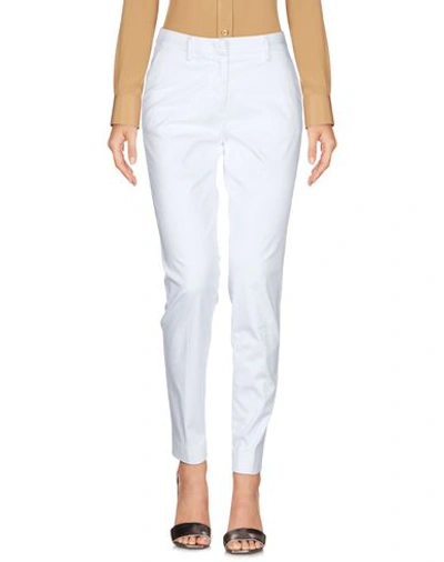 Shop Mason's Woman Pants White Size 14 Cotton, Polyester, Elastane