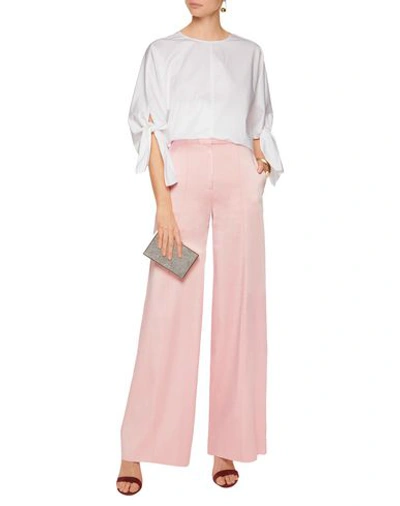 Shop Amanda Wakeley Casual Pants In Pink