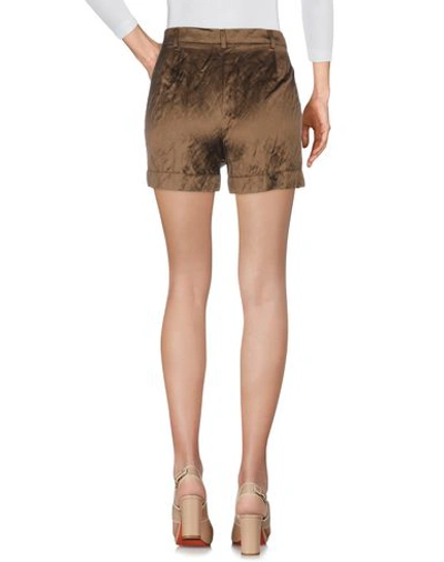 Shop Philosophy Di Lorenzo Serafini Woman Shorts & Bermuda Shorts Dark Brown Size 6 Viscose, Cotton, Meta