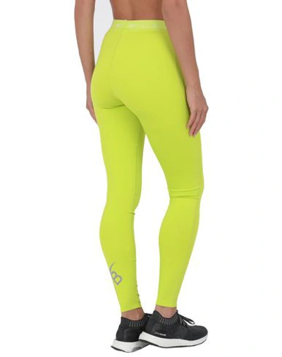 Shop Victoria Beckham Reebok X  Performance Tight Woman Leggings Acid Green Size L Polyester, Elastane