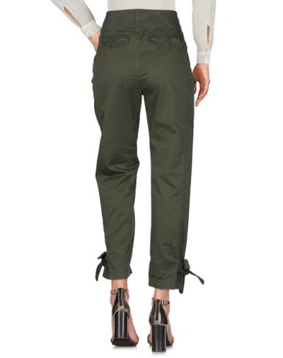 Shop Pinko Woman Pants Military Green Size 8 Cotton, Elastane