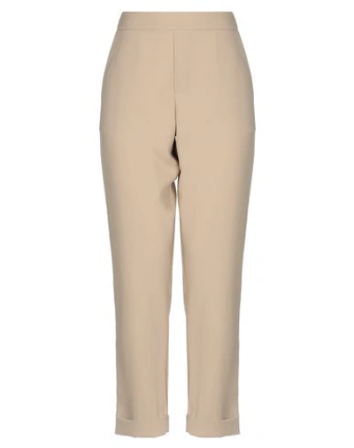 Shop P.a.r.o.s.h Casual Pants In Beige