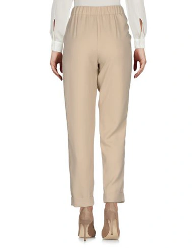 Shop P.a.r.o.s.h Casual Pants In Beige