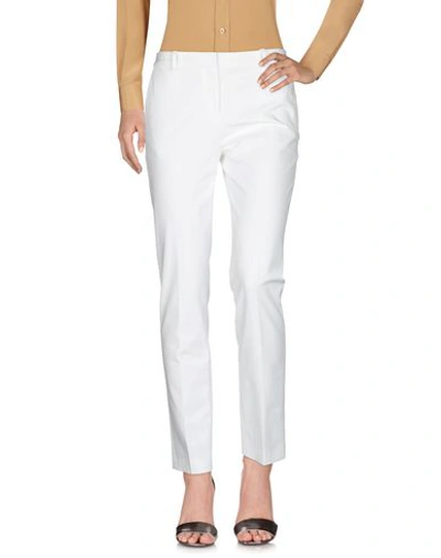 Shop Theory Woman Pants White Size 4 Cotton, Elastane
