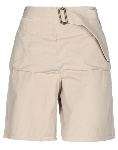 Shop Jw Anderson Woman Shorts & Bermuda Shorts Beige Size 6 Cotton