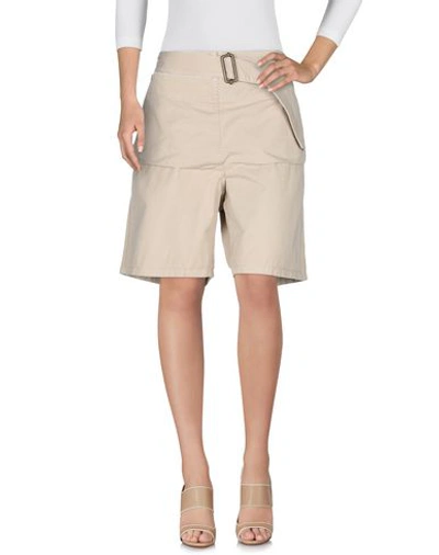 Shop Jw Anderson Woman Shorts & Bermuda Shorts Beige Size 6 Cotton