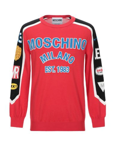 Moschino Sweaters In Red