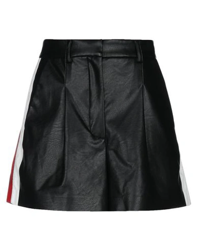 Shop 8pm Woman Shorts & Bermuda Shorts Black Size Xxs Polyurethane, Rayon