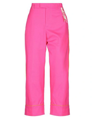 Shop The Gigi Woman Pants Fuchsia Size 2 Cotton In Pink