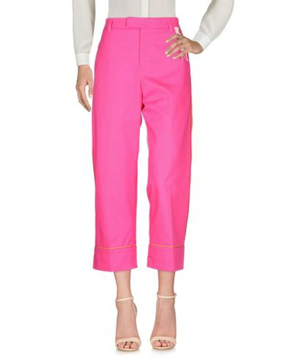 Shop The Gigi Woman Pants Fuchsia Size 2 Cotton In Pink
