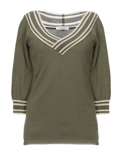 Shop Charlott Sweaters In Military Green