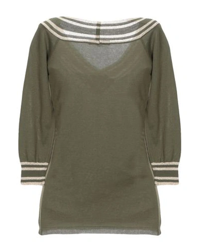 Shop Charlott Sweaters In Military Green