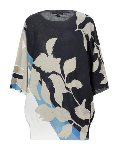 Shop High By Claire Campbell Sweater In Dark Blue