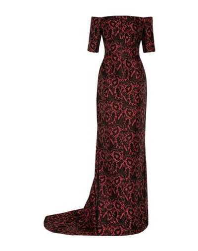 Shop J Mendel Long Dress In Red