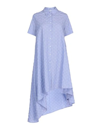 Shop Aglini Shirt Dress In Azure