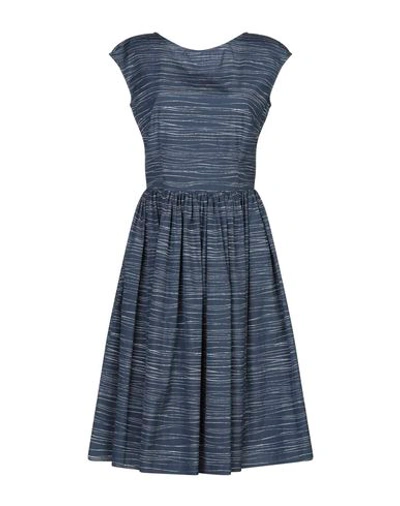 Shop Dolce & Gabbana Knee-length Dress In Dark Blue
