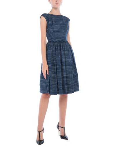 Shop Dolce & Gabbana Knee-length Dress In Dark Blue