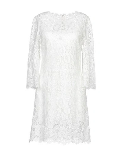 Shop Dolce & Gabbana Short Dress In White