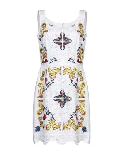 Shop Dolce & Gabbana Short Dresses In White