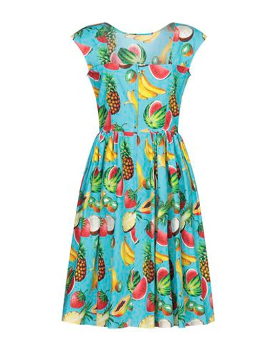 Shop Dolce & Gabbana Knee-length Dress In Sky Blue